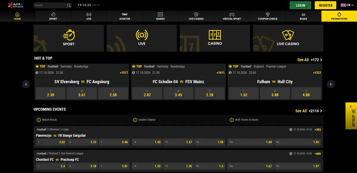 Habesha Bet sportsbook interface with event cards